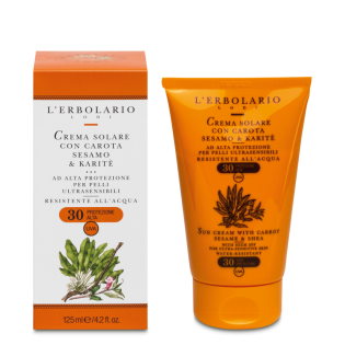 Sole & Aria Aperta - Crema Solare Carota Sesamo Karitè SPF30
