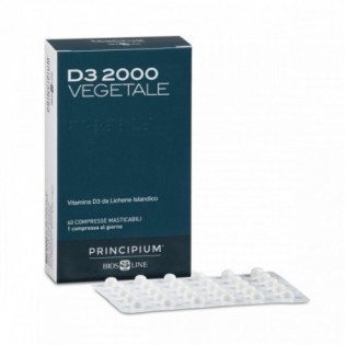 Principium D3 2000 Vegetale 60 Compresse Masticabile