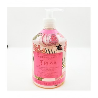 3 Rosa Detergente per mani e corpo