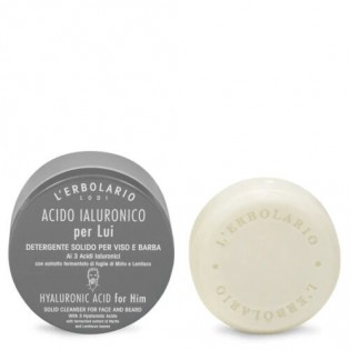 Acido Ialuronico per Lui Detergente Solido per Viso e Barba