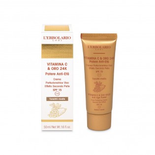 Vitamina C e Oro 24 K Crema Perfezionatrice Viso Tonalità Media