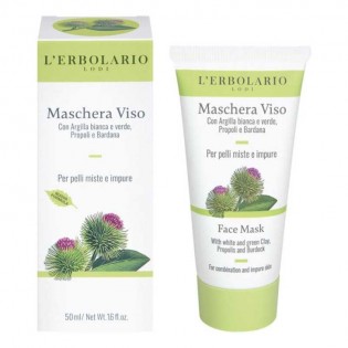 Maschera Viso per Pelli Miste e Grasse con Argilla e Propoli e Bardana 50 ml