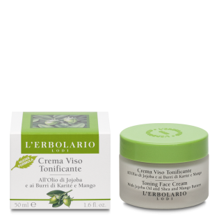 Crema viso Tonificante all'olio di Jojoba e ai burri di Karite' e Mango
